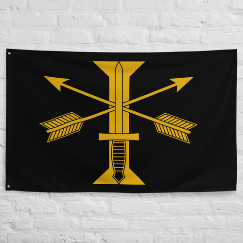 Black flag with 1st special forces group insignia and roman numeral design