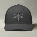 Dark gray cap with with 1st special forces insignia and roman numeral design