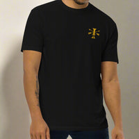 Black t-shirt with 1st special forces design on left chest