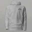 Pullover hoodie with 1st ranger battalion crossed rifles design on the left chest