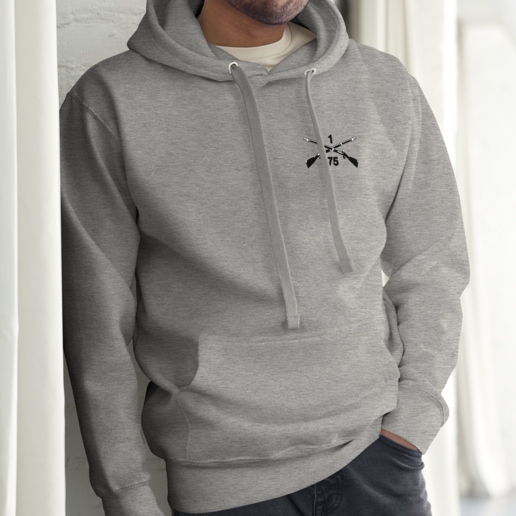 1st Ranger Battalion Crossed Rifles Pullover Hoodie