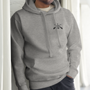 Pullover hoodie with 1st ranger battalion crossed rifles design on the left chest