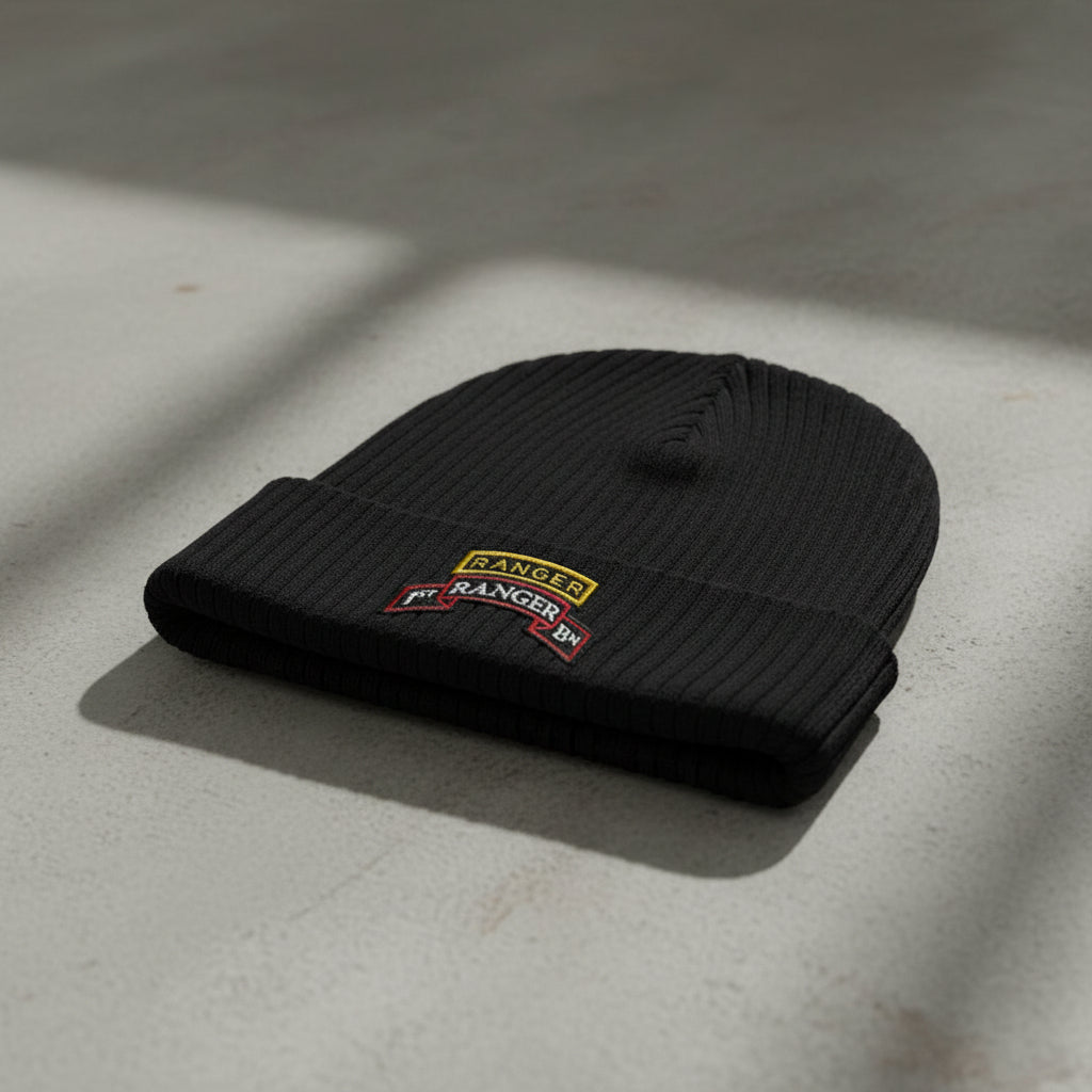 1st Ranger Battalion Scroll and Tab Beanie