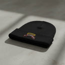 Ribbed knit beanie with 1st ranger battalion scroll and ranger school tab