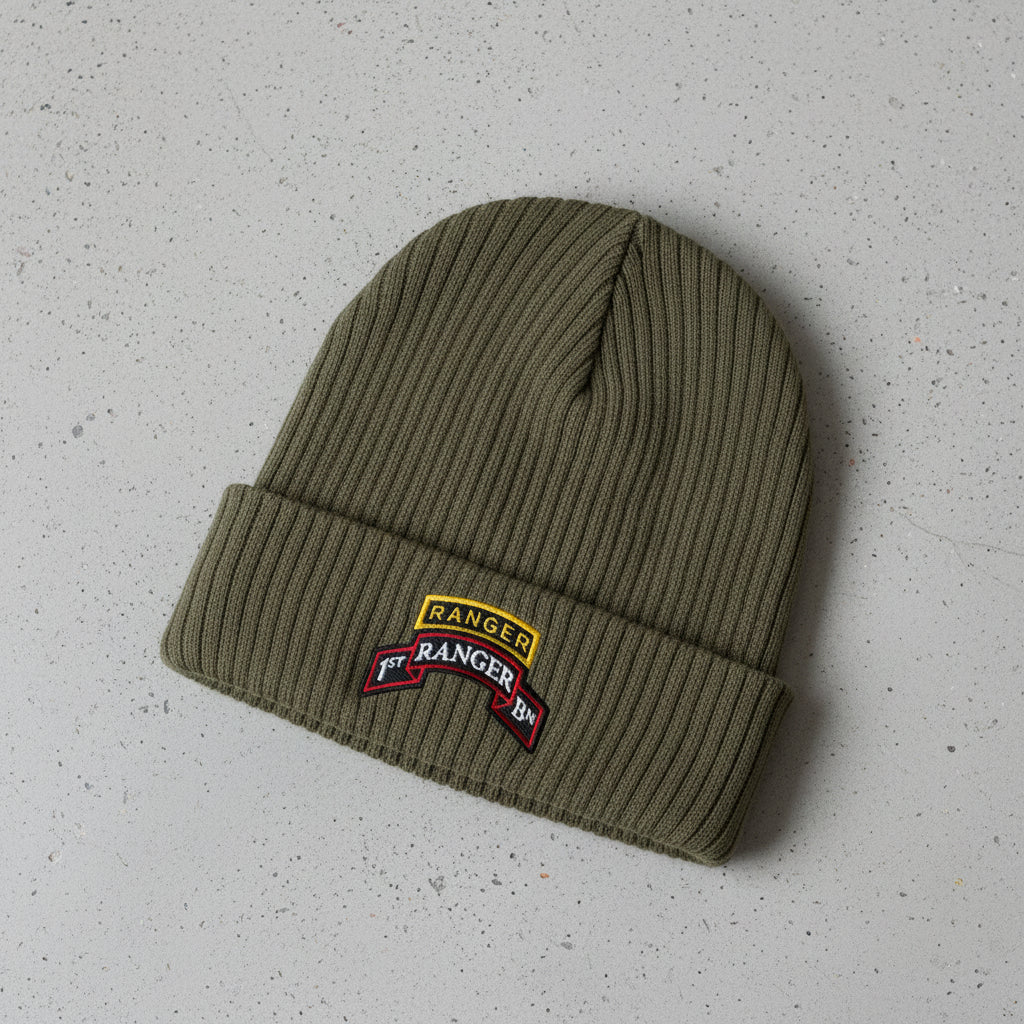 1st Ranger Battalion Scroll and Tab Beanie