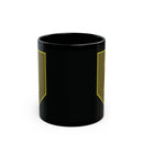 1st infantry division insignia on a black coffee mug.