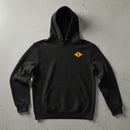 black pullover hoodie with US army rangers ww2 diamond on the left chest
