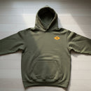 military green pullover hoodie with US army rangers ww2 diamond on the left chest