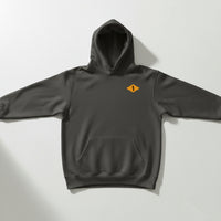 vintage black pullover hoodie with US army rangers ww2 diamond on the left chest