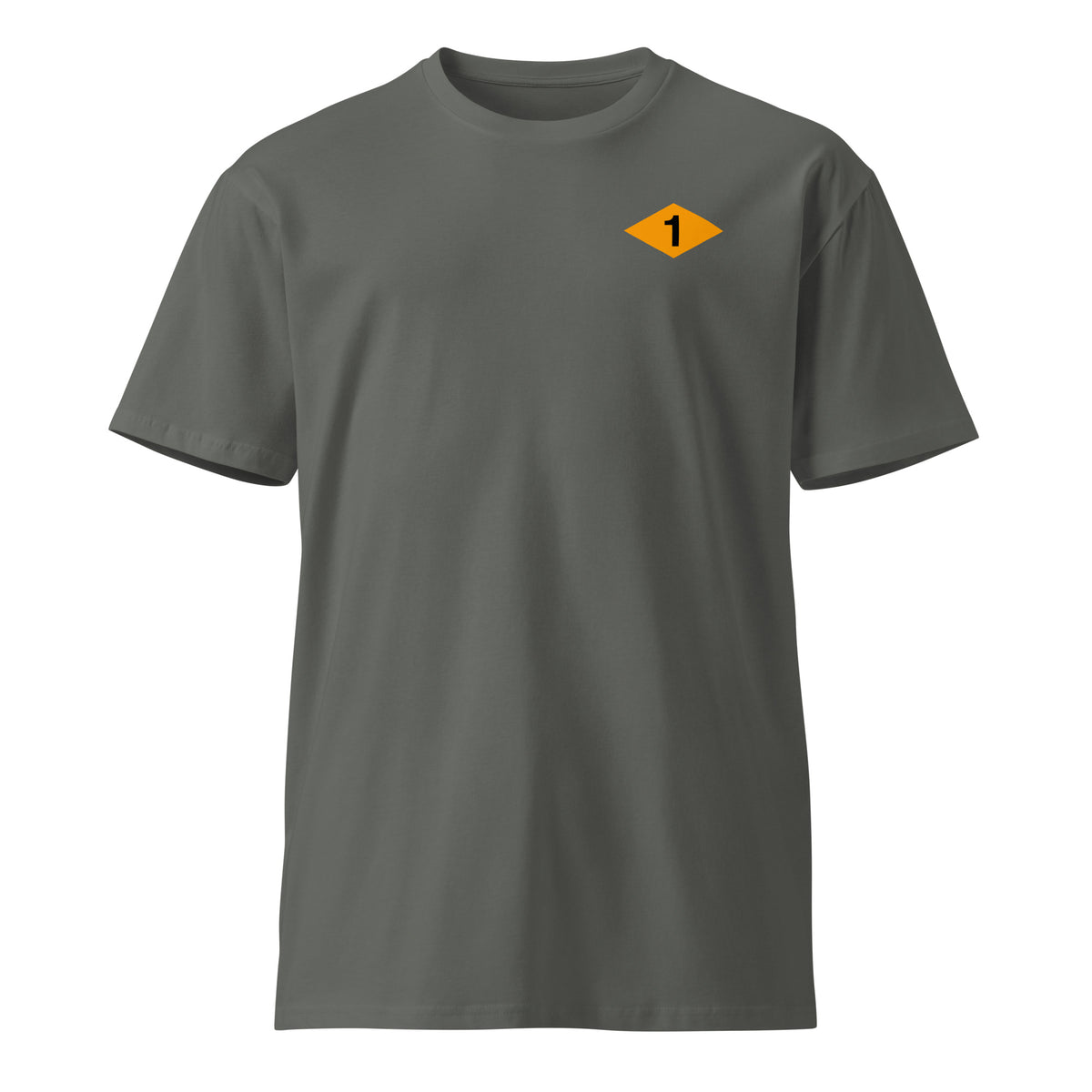 charcoal t-shirt with 1st ranger battalion diamond