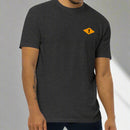 Charcoal t-shirt with world war 2 1st battalion ranger diamond on left chest