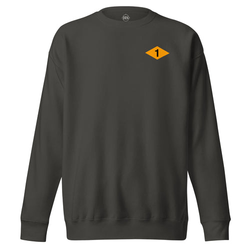 gray sweatshirt with army rangers world war 2 diamond