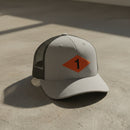 1st ranger battalion WW2 diamond on snapback trucker hat.