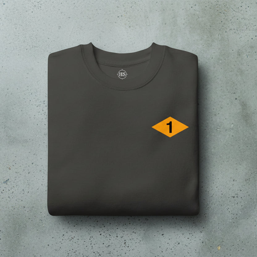 gray sweatshirt with army rangers world war 2 diamond