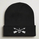 1st special forces group ribbed beanie with embroidered design