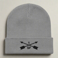 1st special forces group ribbed beanie with embroidered design