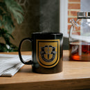 1st special forces group dui and flash on a black coffee mug.