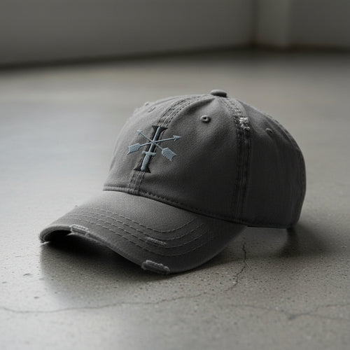Distressed dad hat with 1st special forces group roman numeral design