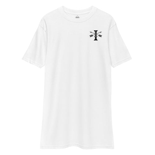 white t-shirt with 1st special forces group insignia design on left chest