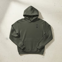 vintage black hoodie with 1st special forces group insignia on the left chest. 