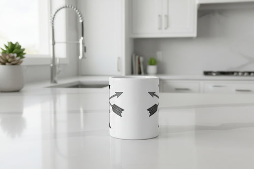 11oz white coffee mug with 1st special forces roman numeral design