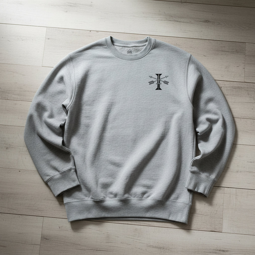 Sweatshirt with 1st special forces group roman numeral design on the left chest