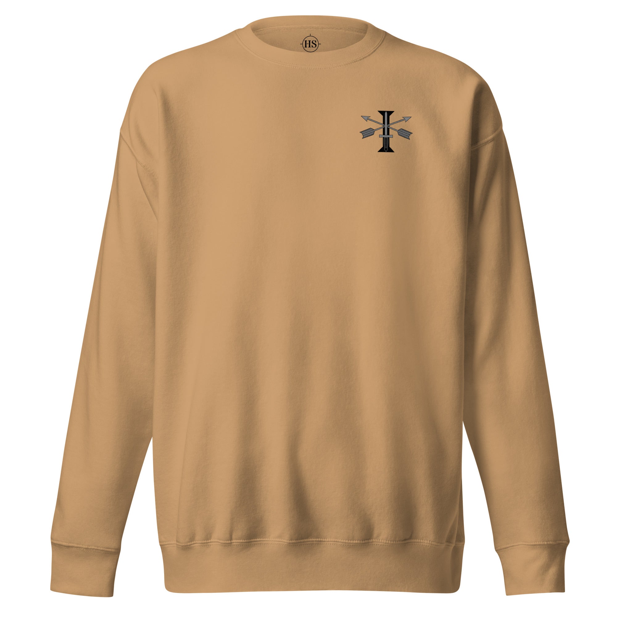Sweatshirt with 1st special forces group roman numeral design on the left chest
