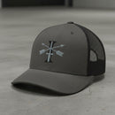 1st special forces snapback trucker hat with roman numeral design.