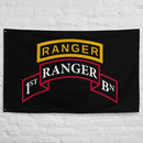 1st ranger battalion scroll and ranger tab flag
