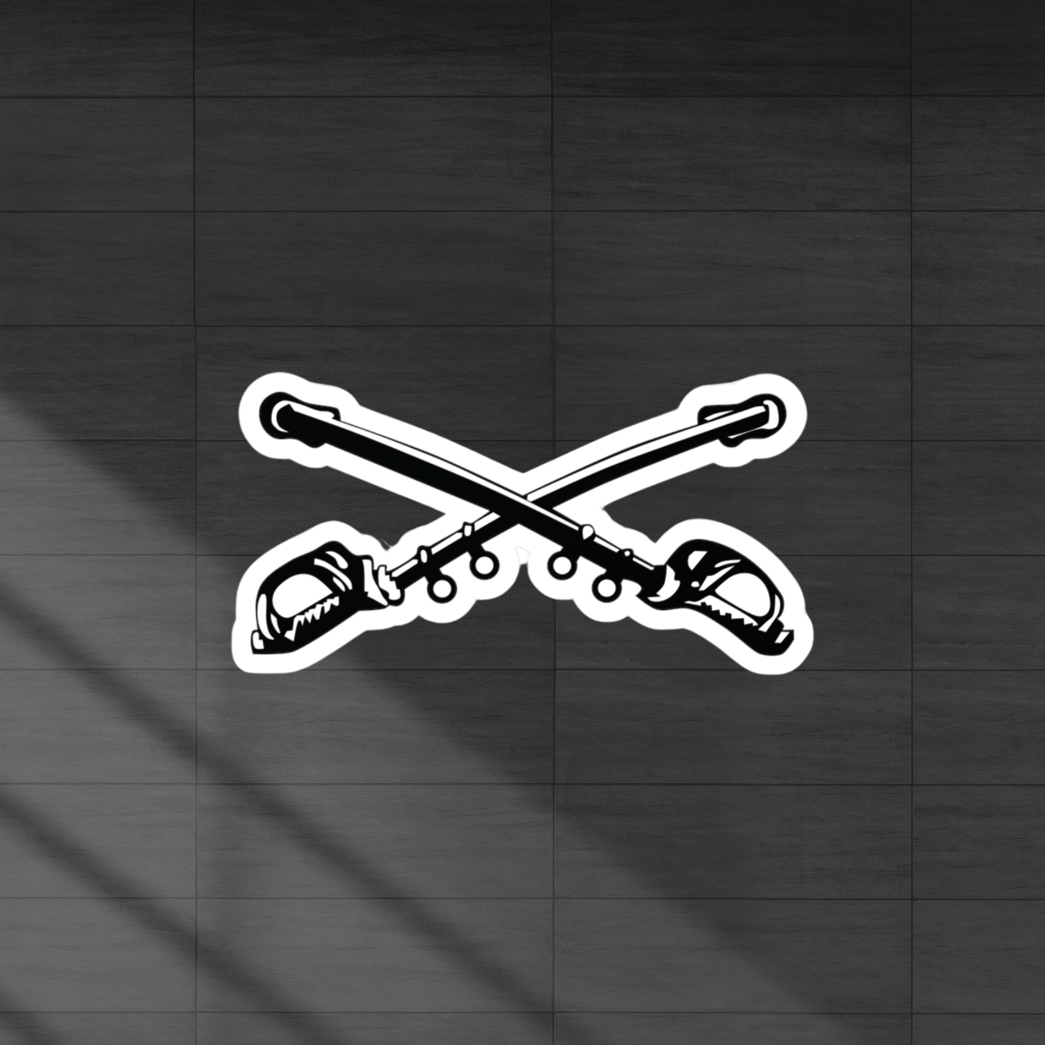 1st Cavalry Crossed Sabers Vinyl Decal Sticker