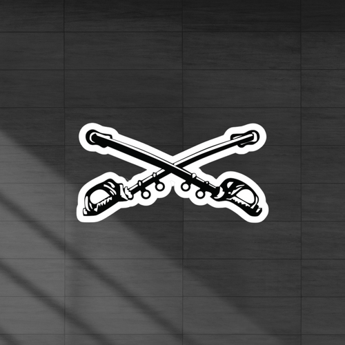 1st cavalry crossed sabers decal sticker