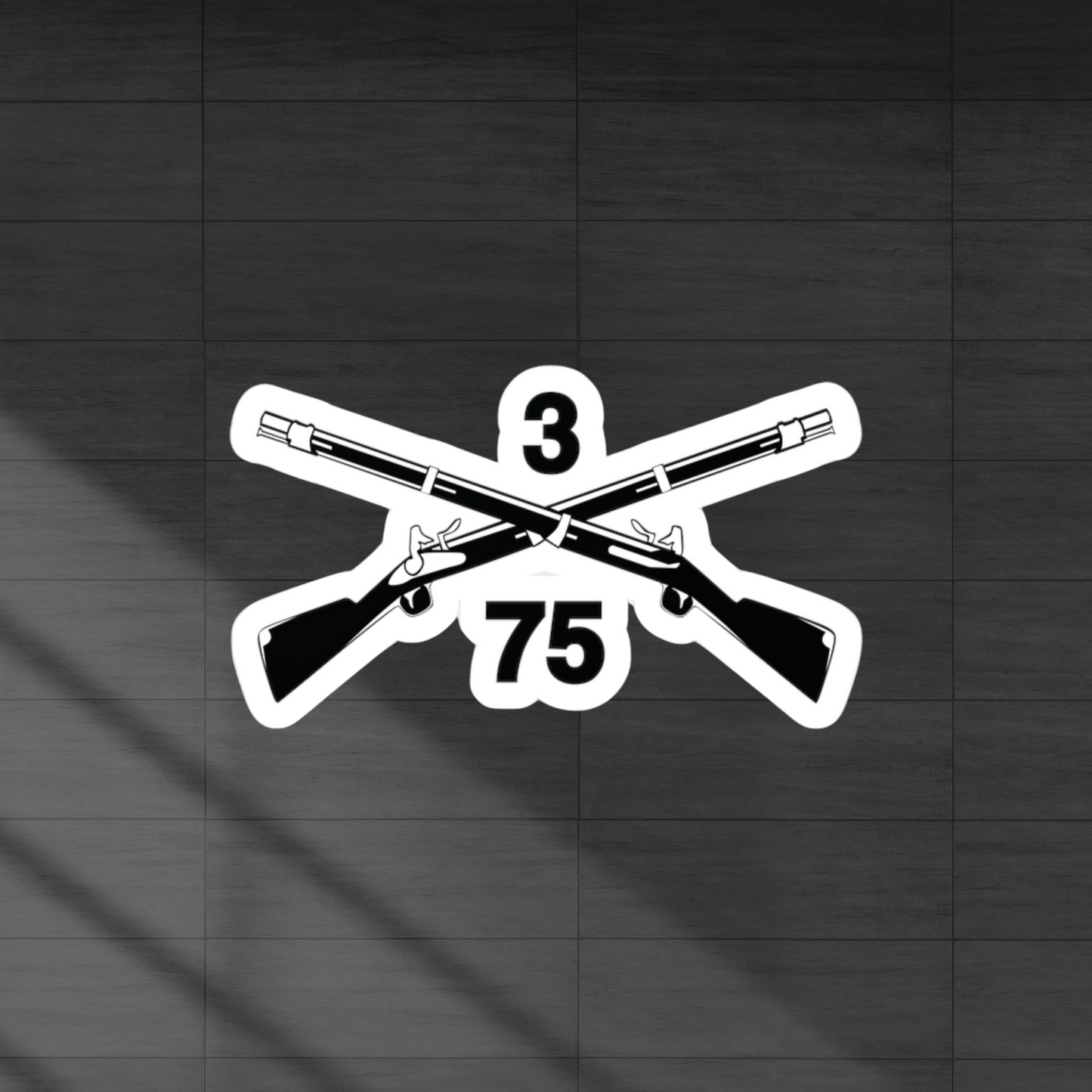 3rd ranger battalion crossed rifles decal sticker