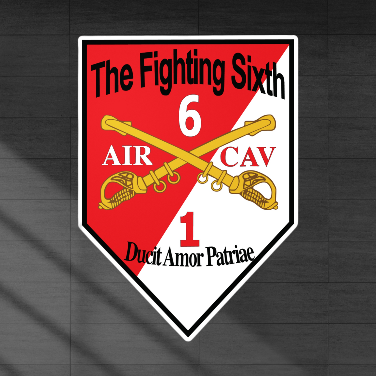 1st squadron 6th cavalry fighting six decal sticker