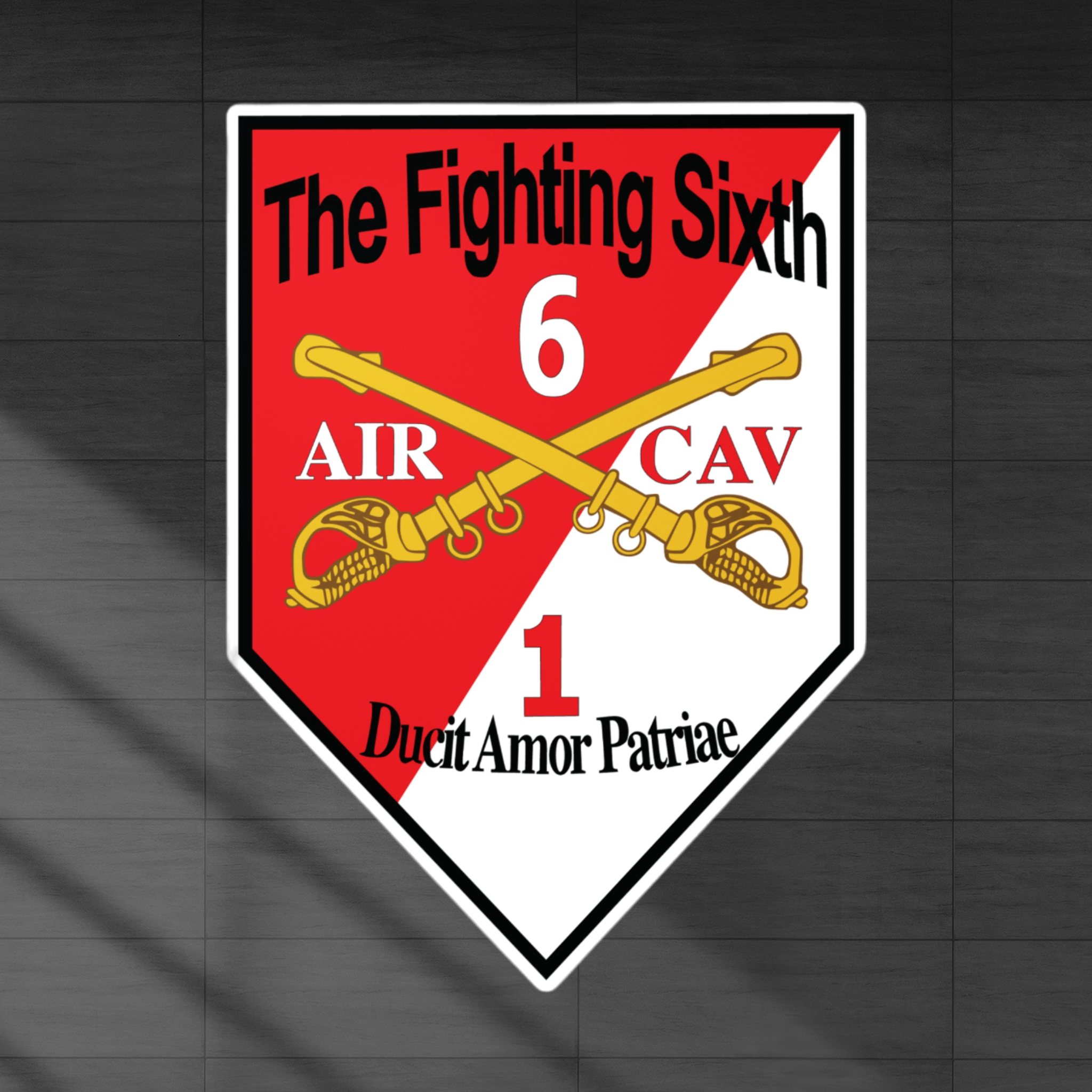 6th Cavalry 1st Squadron Fighting Six Decal Sticker