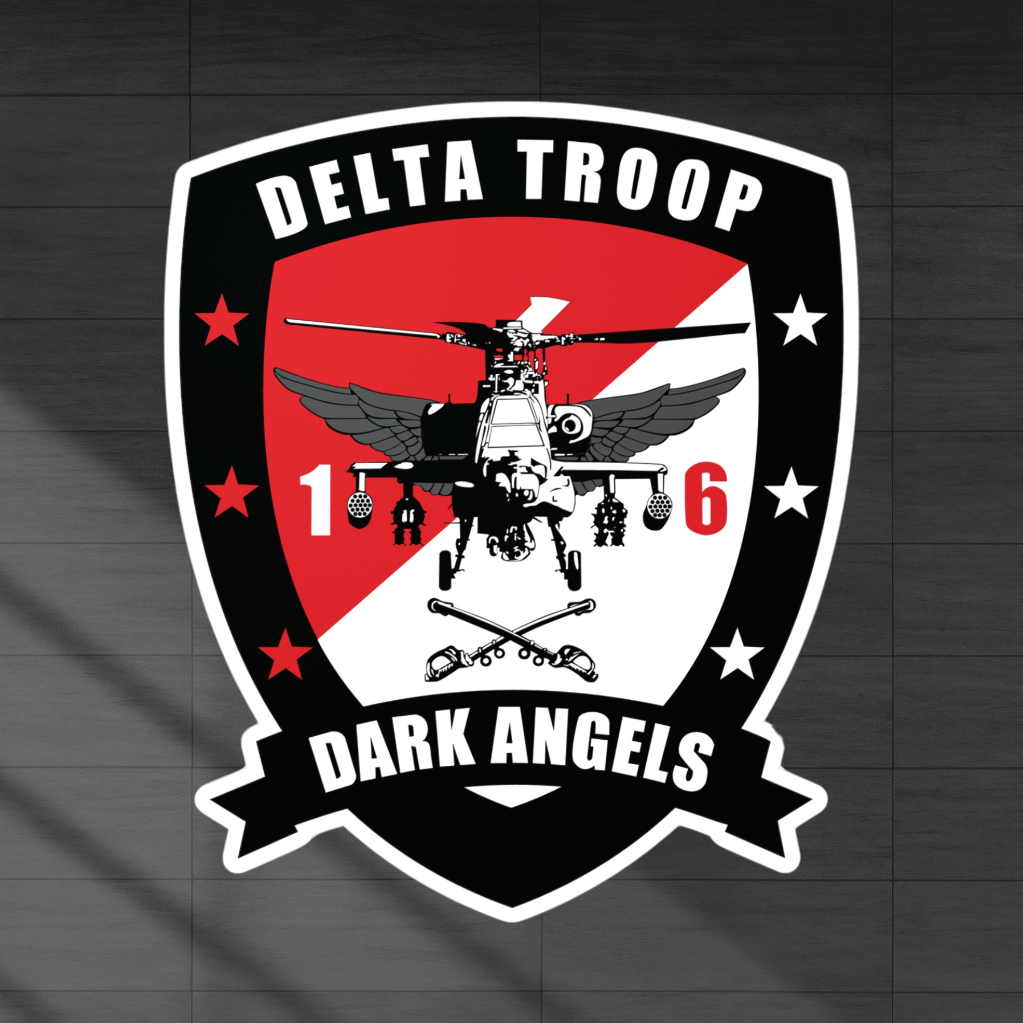 1st Squadron 6th Cavalry Delta Troop Dark Angels Decal Sticker