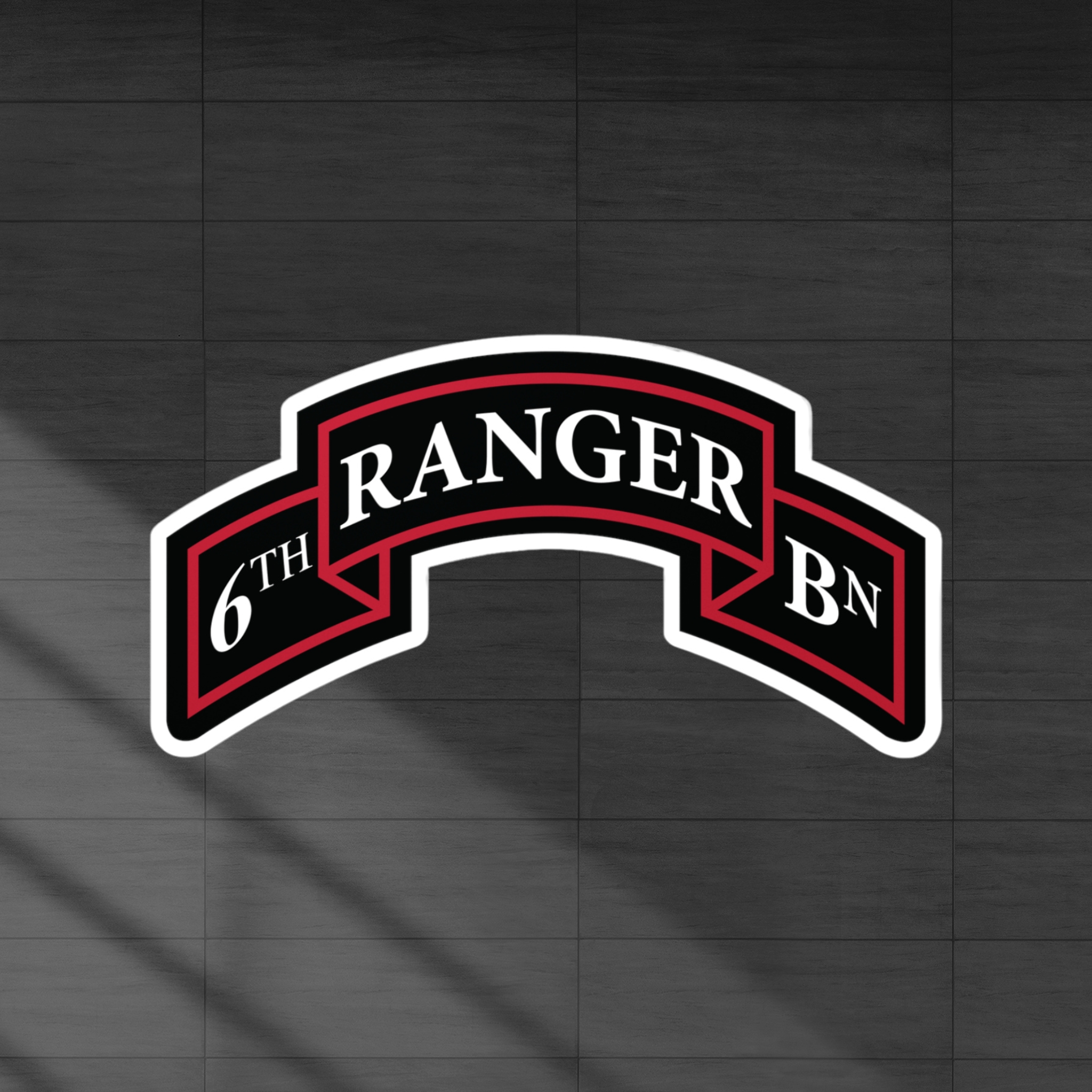 6th Ranger Battalion Scroll Decal Sticker