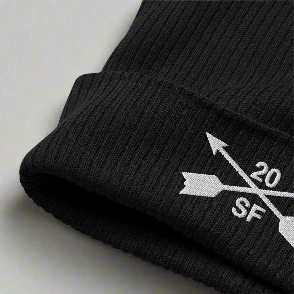 20th special forces group ribbed beanie with embroidered design