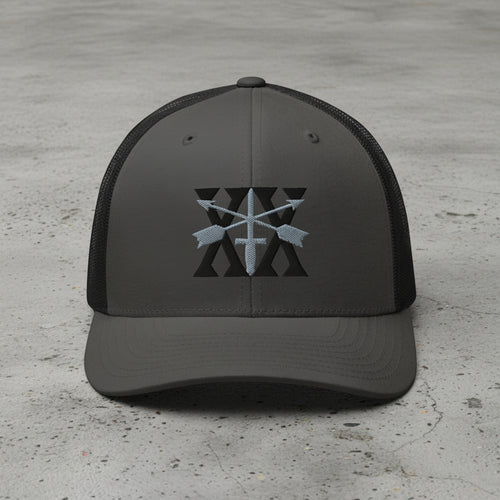 snapback trucker hat with 20th special forces insignia 