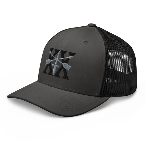 snapback trucker hat with 20th special forces insignia 