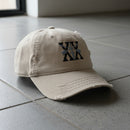 Distressed dad hat with 20th special forces group roman numeral design
