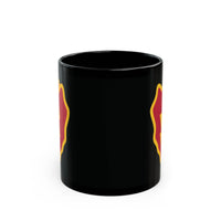 25th infantry division insignia on a black coffee mug.