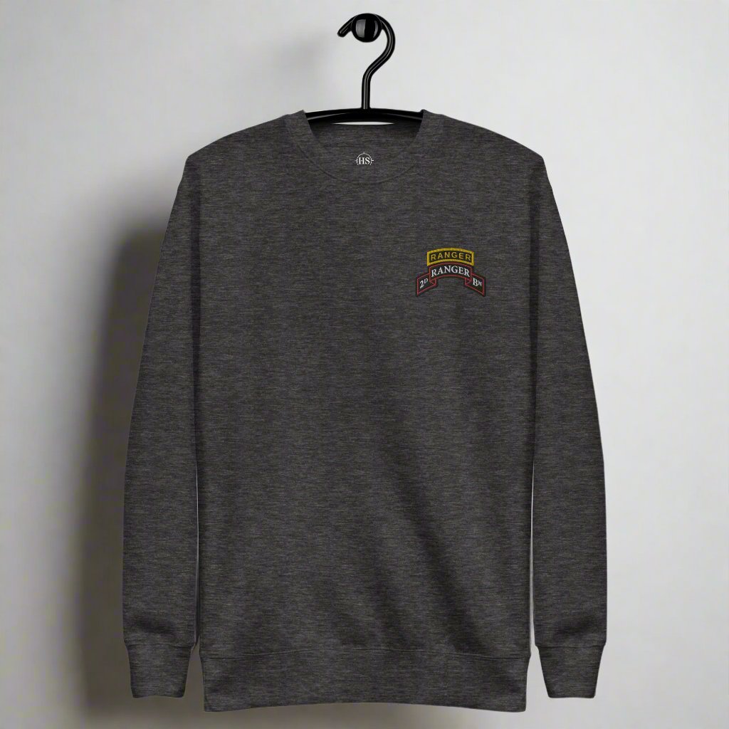 2nd Ranger Battalion Sweatshirt Embroidered Scroll