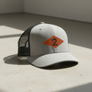 2nd ranger battalion WW2 diamond on snapback trucker hat.