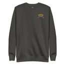 gray sweatshirt with 2nd ranger battalion scroll and ranger school tab on the left chest