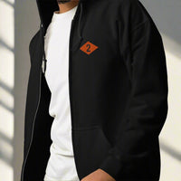 Full zip hoodie embroidered with 2nd battalion ranger diamond