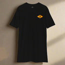 Black t-shirt with world war 2 2nd battalion ranger diamond on left chest