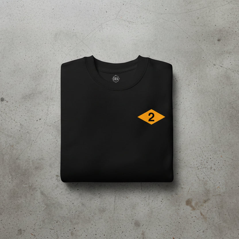 black sweatshirt with army rangers world war 2 diamond 