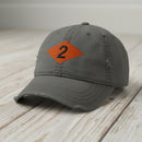 Distressed dad hat with 2nd ranger battalion world war 2 diamond