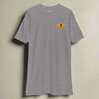 Grey t-shirt with world war 2 2nd battalion ranger diamond on left chest