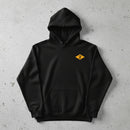black pullover hoodie with US army rangers ww2 diamond on the left chest